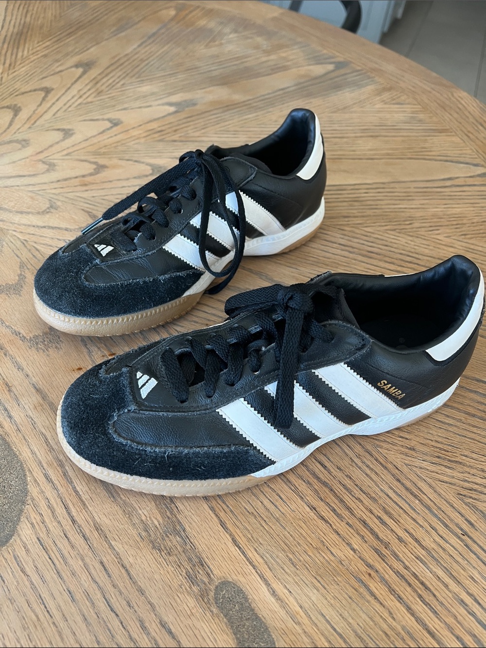Adidas MN Miliennium Samba Black Shoes M 5.5 W 6.5